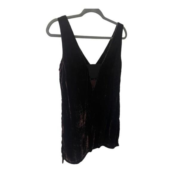 French Connection Theresa Deep Purple Velvet Top  Size 4 - Picture 7 of 11